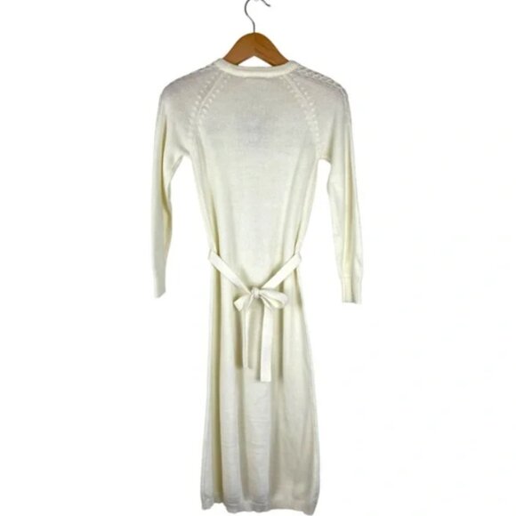 Vintage Cherry Stix Sweater Dress Floral Embroidery Cottagecore Grandmacore - Picture 8 of 9